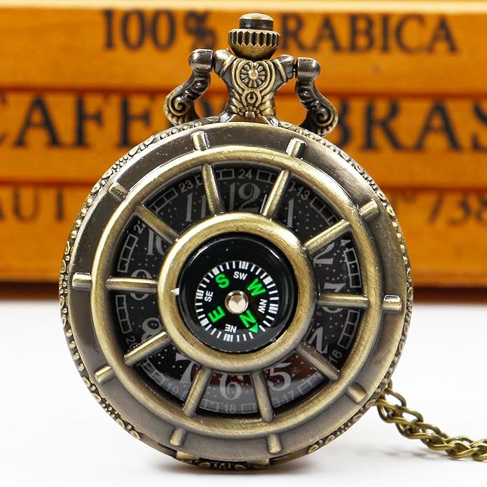Men's Pocket Watch, Arabic Digital Dial Pocket Watches - Image 3