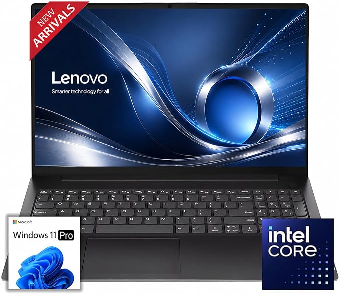 Lenovo New 15.6" FHD Business Laptop(2026 Premium Edition), Intel Powerful Processor, 8GB DDR5, 512GB PCIe, Ultra Slim Design, Wi-Fi 6, 14.5-Hour Battery Life, Windows 11 Pro with MS 365 for Web by LENOVO