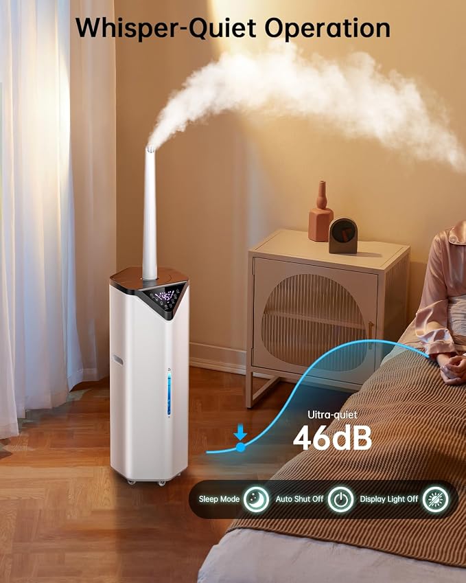 5Gal Smart Humidifier Large Room up to 2800ft², 1000mL/h, APP & Remote Control, 180° Auto Rotating Nozzle, 24H Timer, 60H Supersized Cool Mist Humidifiers for Whole House Home Office Plants - Image 8