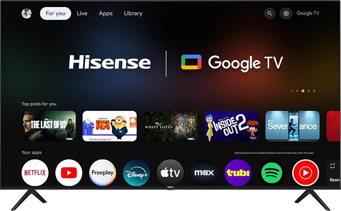 Hisense 75-Inch Class A6 Series 4K UHD Smart Google TV with Alexa Compatibility, Dolby Vision HDR, DTS Virtual X, Sports & Game Modes, Voice Remote, Chromecast Built-in (75A6H) by Hisense