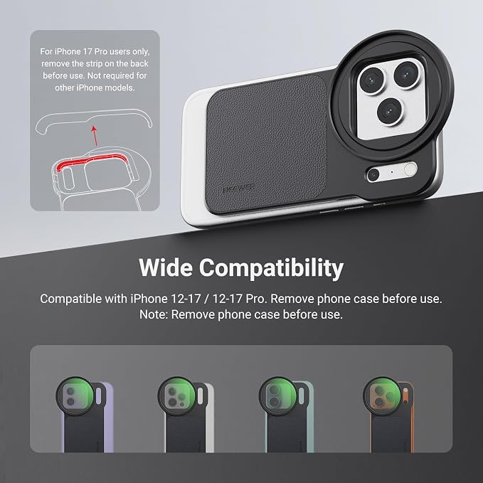 NEEWER 6.3" Magnetic Phone Lens Filter Mount Adapter Backplate Accessories & - Image 2