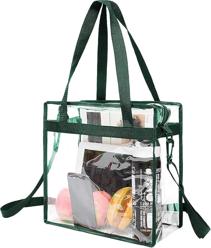 BAGAIL Clear Bags 12x6x12 Stadium Approved Clear Tote Bag by BAGAIL