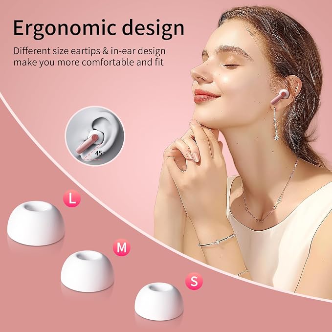 Wekily Wireless Earbuds, Bluetooth 5.3 Headphones LED Power Display, 2025 New Wireless Earphones, 4 ENC Noise Cancelling Mic, HiFi Stereo, 48H Playtime Mini Case IP7 Waterproof for iOS Android - Image 6