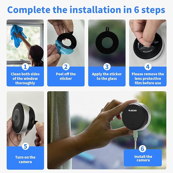 3MP 2K Window Camera, Indoor Security Camera UltraColor Night Vision, WiFi 6 - Image 4