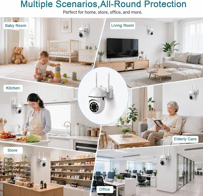 Security Camera Indoor 1080P Wired, Pan/Tilt Control, Two-Way Audio, Easy Setup - Image 8