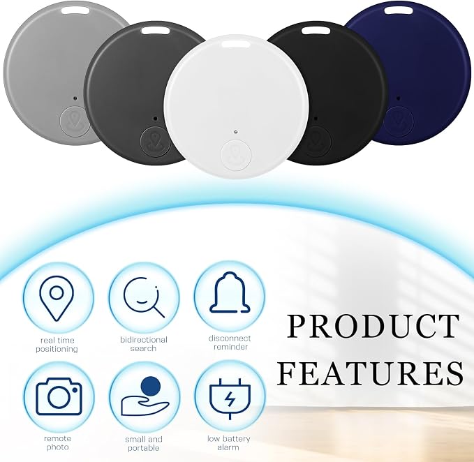 Konohan 5 Packs Smart Item Finder Portable Tracker GPS Tracking Mobile Anti - Image 2