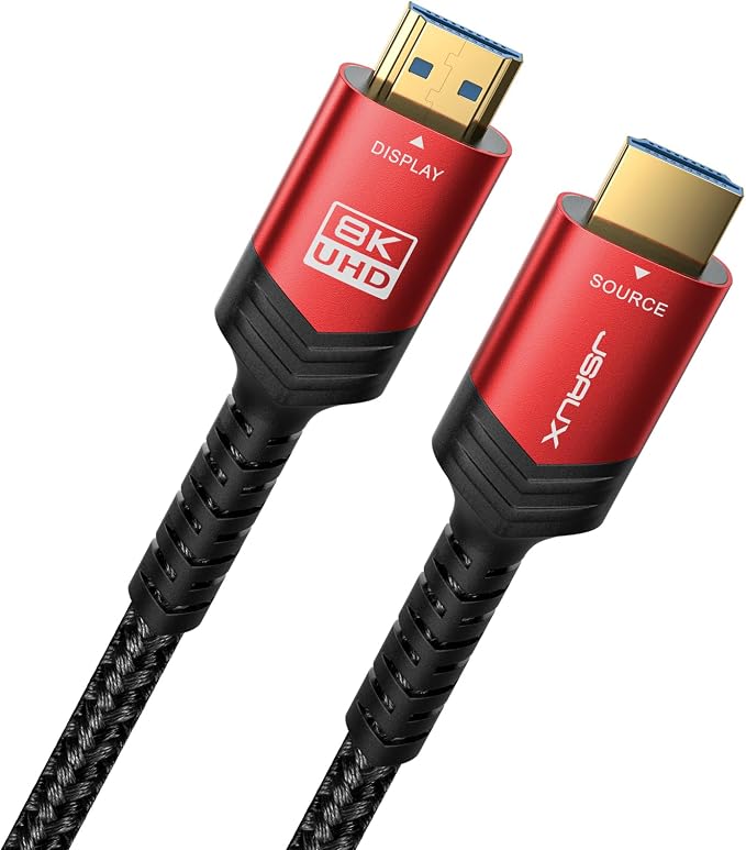 JSAUX Fiber Optic 8K Long HDMI Cable 100 ft 2.1 1 Pack 48Gbps Ultra High Speed by JSAUX