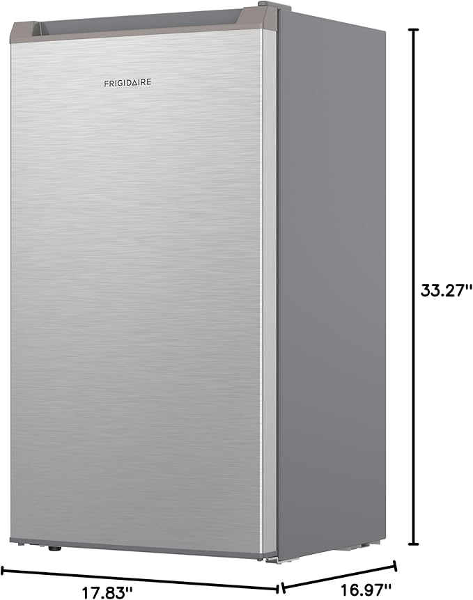 Frigidaire Mini Refrigerator, Compact Freezer Compartment, Adjustable Thermostat Control, Reversible Door, Contemporary Series, 3.2 cu ft, Platinum - Image 10