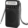 Portable Radio AM FM with Best Reception, Goodes Transistor Radio with Loud Speaker, 2AA Battery Operated, Headphone Jack for Indoor, Outdoor and Emergency Use-Black by Goodes