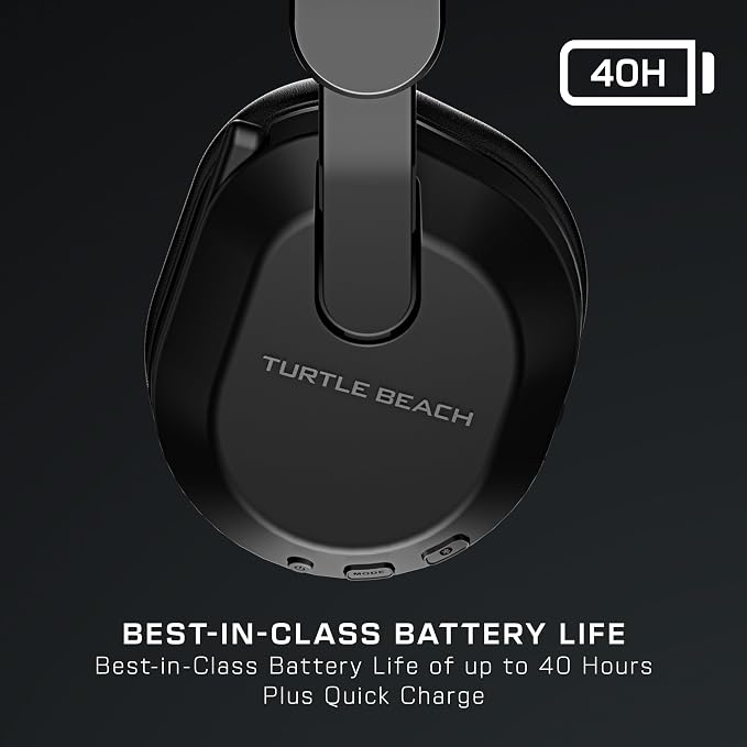 Turtle Beach Stealth 500 Wireless Multiplatform Gaming Headset for Xbox, PC | Xbox Series X|S, Xbox One, Bluetooth, 40mm Drivers, Rechargeable 40-Hr Battery, Flip-to-Mute Mic, Memory Foam Cushions, Black - Image 4