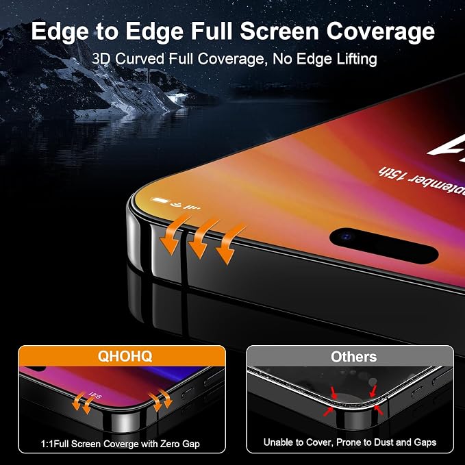 QHOHQ for iPhone 16 Pro Screen Protector - Image 3