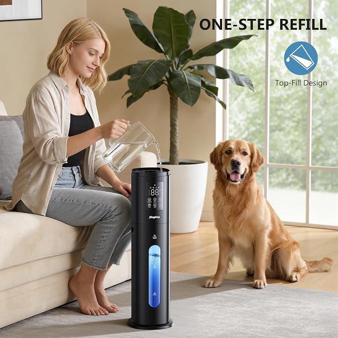 Humidifiers for Bedroom Large Room with 7L/1.85Gal Large Humidifier, Smart App & Remote Control, 4 Mist Levels Large Room Humidifiers for Home Midnight - Image 5