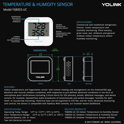 YoLink SpeakerHub & Two Temp/Humidity Sensors Starter Kit – Audio Hub Plays - Image 8