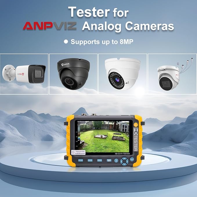 Anpviz 5 Inch 4 in 1 CCTV Monitor Tester, AHD/TVI/CVI/CVBS Coaxial Analog Video - Image 2