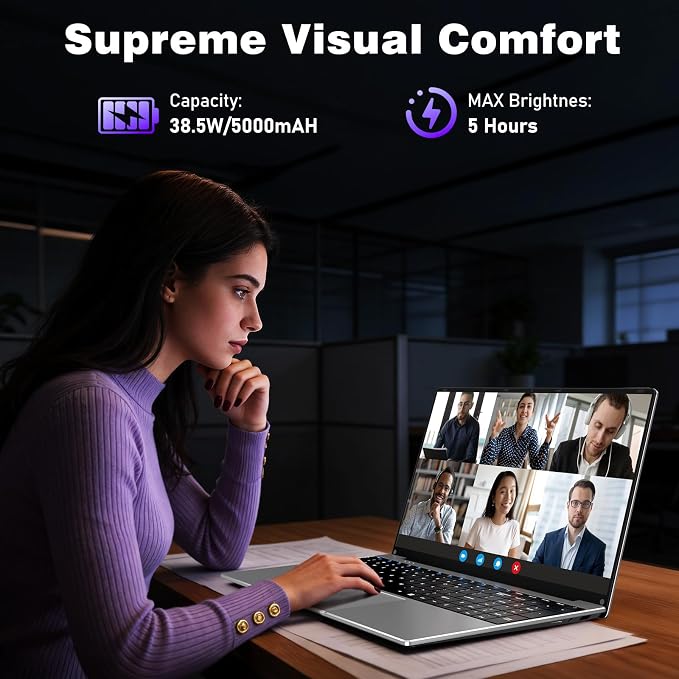 NIAKUN Laptop Computer 2026, 15.6 Inch Lap Top PC Window 11 Pro, 16GB RAM 512GB SSD, Int Pentium Gold Processor 4425Y, 2-Year Warranty, Bluetooth, Mini HDMI, FHD 1080P IPS Display, Office 365 - Image 6