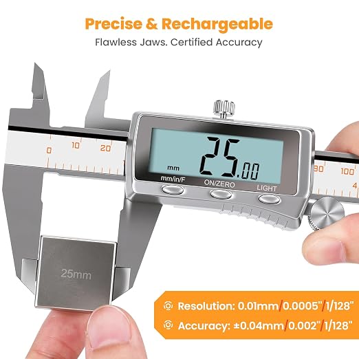 HARDELL Digital Caliper 12 Inch, Rechargeable All Metal Electronic Micrometer - Image 4