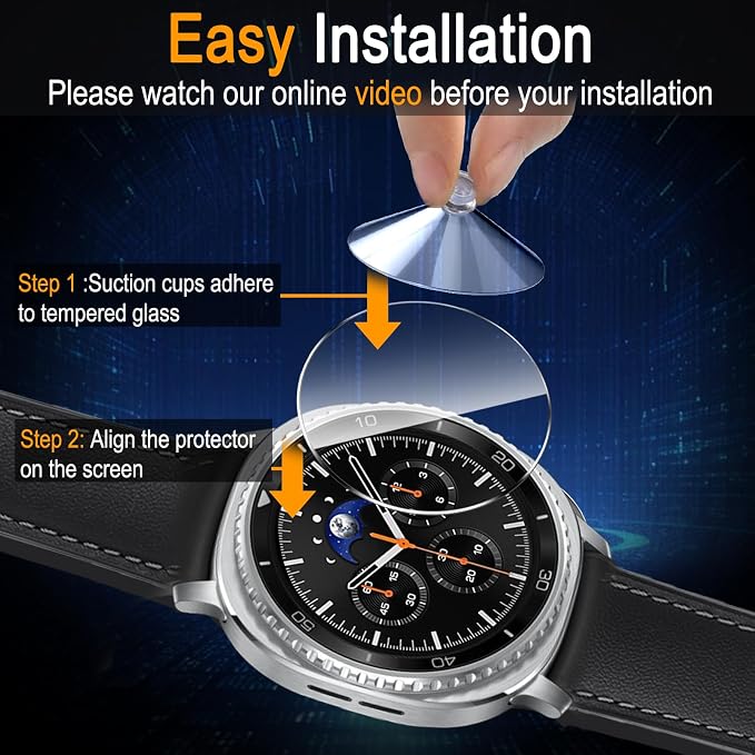 SiHPuoy 4 Pack for Samsung Galaxy Watch 8 Classic 46mm Screen Protector - Image 7