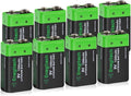 Enegitech 9V Lithium Battery, 9 Volt Battery 1200mAh Non-Rechargeable by Enegitech