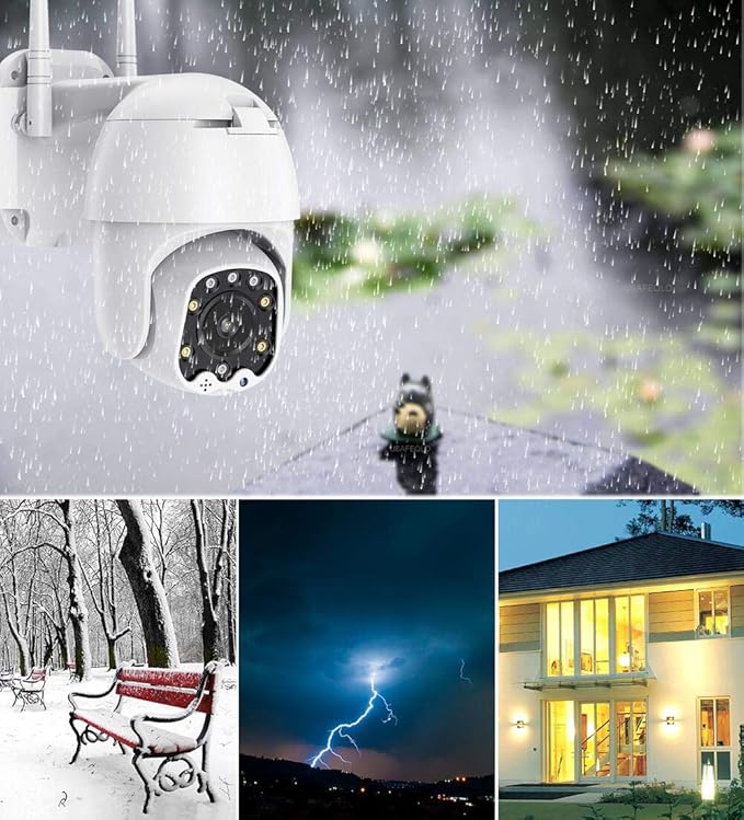 Outdoor PTZ WiFi IP Security Camera 1080P Home Surveillance Camera Pan/Tilt - Image 4