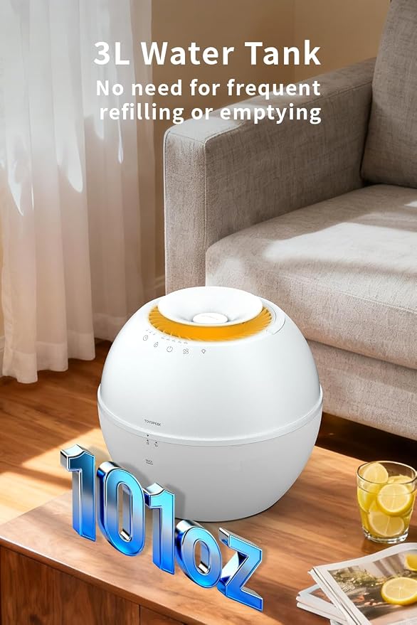 HD021 Dual 2 in 1 Dehumidifier & Humidifier Combo Small Dehumidifiers with Drain Hose 101oz Water Tank Compact Portable Air Purifier Smart Dehumidifier Auto Steam Humidifiers for Bedroom Home - Image 9