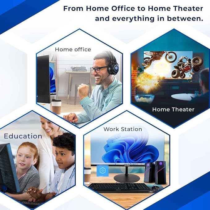 HP Windows 11 Desktop Computer | 16GB RAM + 500GB SSD | Intel i5 | 16GB RAM + 500GB SSD | 24" LCD | WiFi 6 AX200 + BT | RGB Keyboard/Mouse + Speakers | Webcam | Home or Office PC (Renewed) | SFF Desktop Computer PC, WiFi 6 AX200, BT, ARGB,Windows 11 Pr... - Image 6