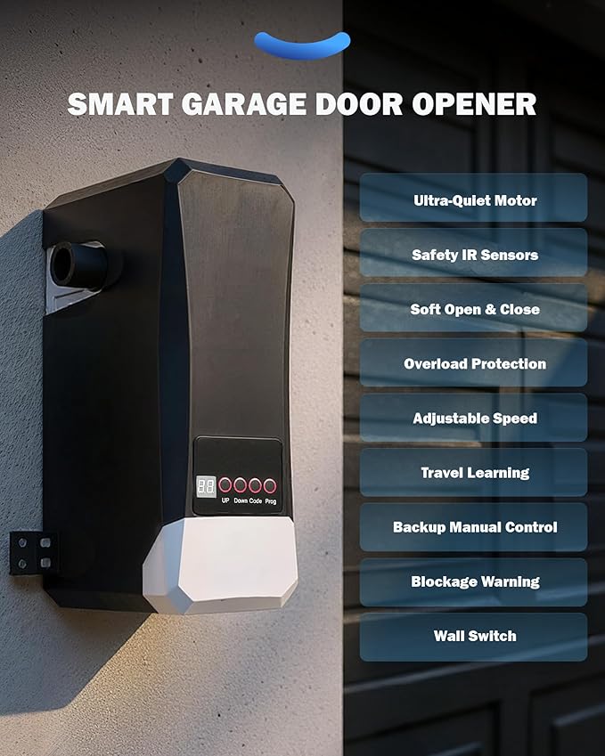 ZUMI Wall-Mounted Garage Door Opener, App-Controlled Garage Opener - Image 4