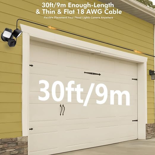 30ft/9M Power Cord with Adapter and Plug-in Mount - Image 6