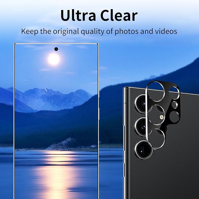 3 Pack Camera Lens Protector for Samsung Galaxy S25 Ultra, Tempered Glass - Image 3