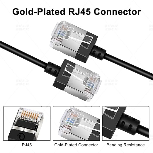 Ultra Thin Cat 6A Ethernet Cable 25 Feet 2Pack, Flexible & Slim Rj45 Cat6a LAN - Image 3