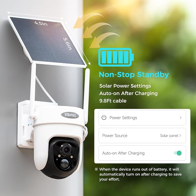 Vicohome 4CQ4G 2K AI Solar Security Camera Wireless Outdoor, Battery Powered Cam - Image 8