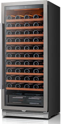 Ca'Lefort 24 Inch Wine Fridge, 90 Bottle Built-In Wine Cooler | 55-Inch Tall Wine Cellar, Quiet Inverter Compressor, Precise 40-65°F Temperature Control, Glide-Out Shelves & Storage Drawer by CaLefort
