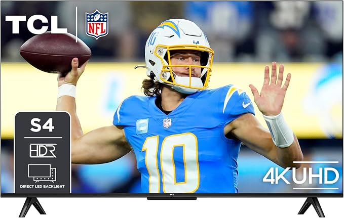 TCL 43-Inch Class S4 4K LED Smart TV with Google TV (43S450G, 2023 Model), Dolby Vision, HDR Pro, Dolby Atmos, Google Assistant Built-in with Voice Remote, Works with Alexa, Streaming UHD Television by TCL