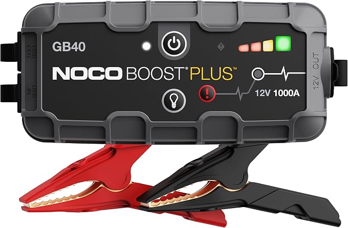 NOCO Boost GB40: 1000A UltraSafe Jump Starter – 12V Lithium Battery Booster Pack, Portable Jump Box, Power Bank & Jumper Cables - for 6.0L Gas and 3.0L Diesel Engines by NOCO