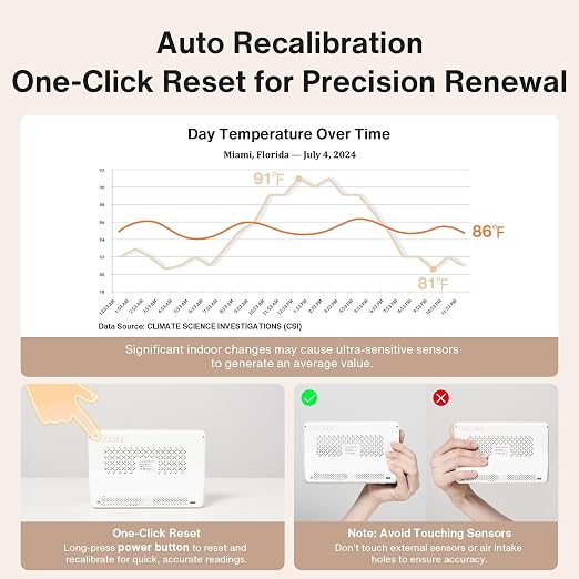 16 in 1 Air Quality Monitor Indoor 7" Large Display 9 AQI+7 Alerts, CO2 Monitor - Image 7