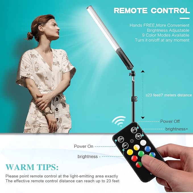 2 Pack RGB LED Video Light Wand Stick - Image 5