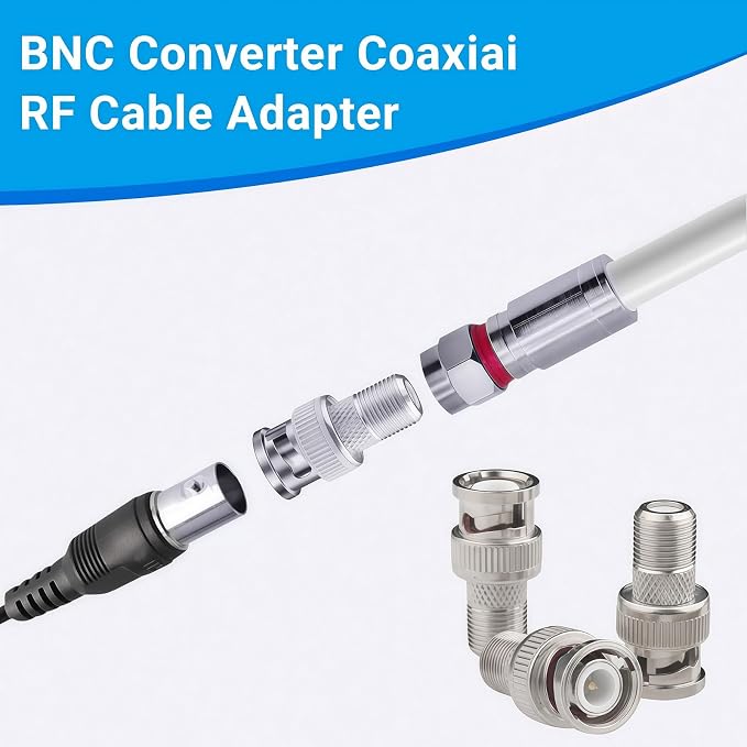 F to BNC Connector 14 Pcs BNC Male Plug to F Female Jack Coax Adapter 75 Ohm - Image 5