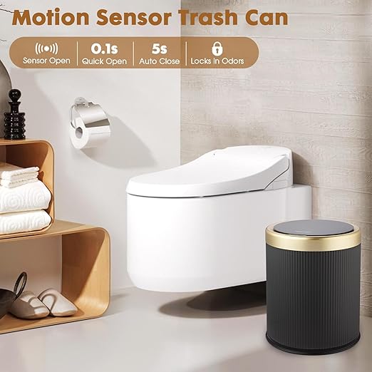 Smart Bathroom Trash Can Garbage Can - Image 2