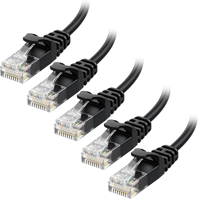 Cable Matters 10Gbps 5-Pack Snagless Short Cat 6 Ethernet Cable - 3ft by CableMatters