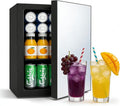 DOGHLY 24 Cans/0.9 Cu.Ft Beverage Refrigerator Mirrored Door Mini Fridge | Fast Cooling Mini Cooler with Removable Shelves for Soda, Beer, Wine, Low Noise Beverage Fridge for Home, Office,and Dorm by DOGHLY