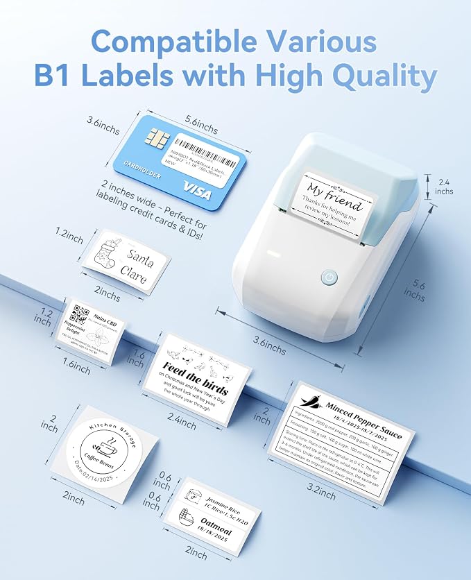 NIIMBOT B1 Label Maker Machine, Thermal Label Printer Easy to Use - Image 5