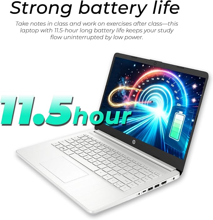 HP Ultrabook Laptop with Copilot AI • 2026 Edition • Latest Intel 4-Core N150 CPU • 128GB SSD + 1TB OneDrive, Microsoft Office 365 Included • Windows 11, Thin & Portable | w/o Mouse - Image 7