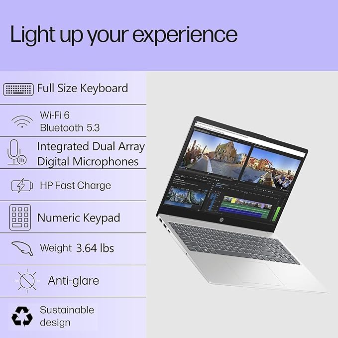 HP Laptop 2026 Copilot AI, 15.6" FHD, 32GB RAM, 1TB SSD, Intel Processor | WiFi 6, Office 365, Long Battery Life, Portable Size & Lightweight, Windows 11 Home for Students & Business Office - Image 3
