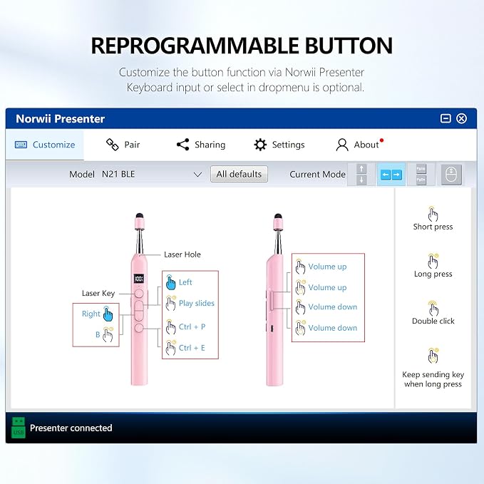 Norwii N21 Bluetooth Presentation Clicker - Image 10
