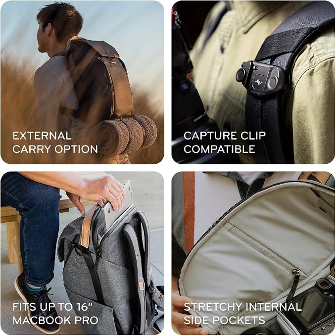 Peak Design Everyday Backpack 30L, MagLatch Top, Dual Side Access, FlexFold - Image 5