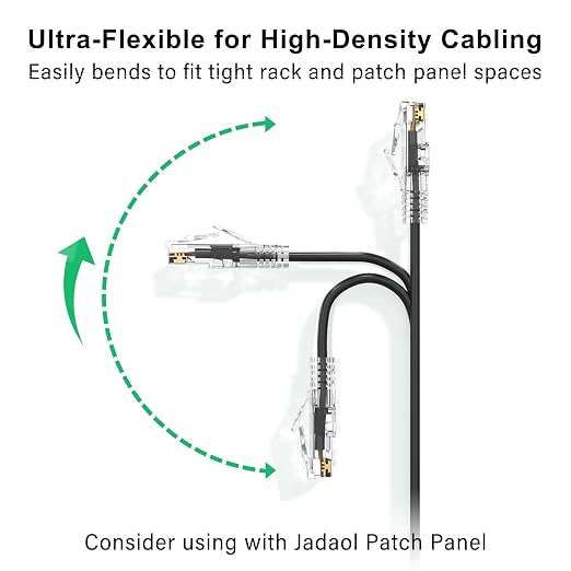 Jadaol UL Listed Patch Cables Cat 6a / Cat 6 0.75 ft 24-Pack, 10Gbps 550MHz - Image 2