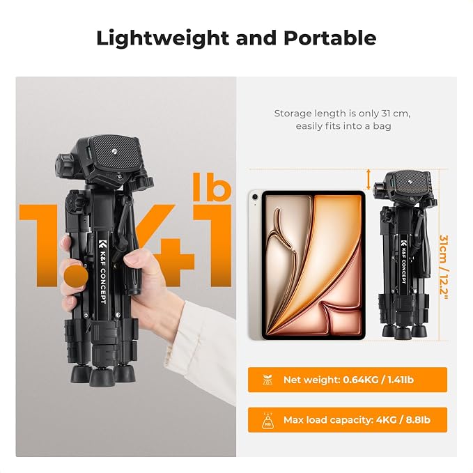K&F CONCEPT 25" Mini Desk Tripod - Image 5