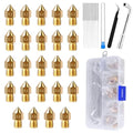 Comgrow 24PCS MK8 Nozzles 3D Printer Extruders Brass Nozzles by Comgrow