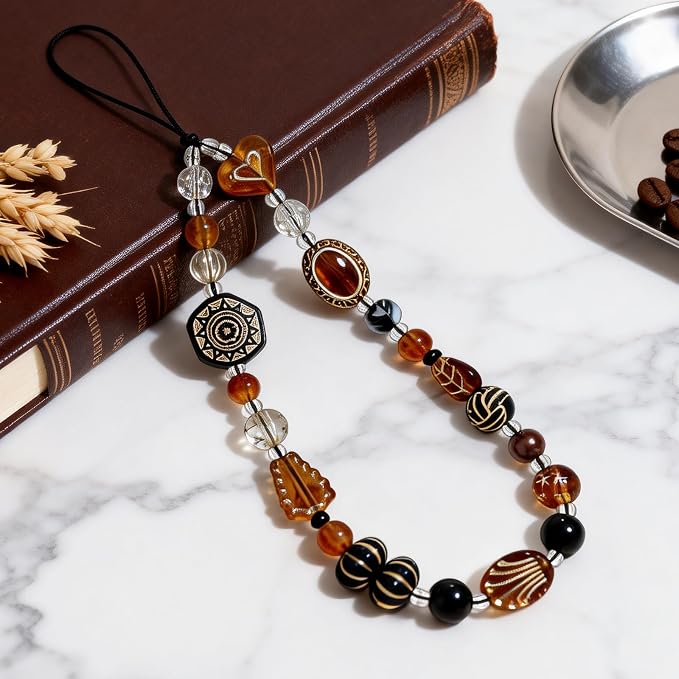Cute Beaded Camera Wrist Strap for Phone, Digital Camera Charm Lanyard - Image 2