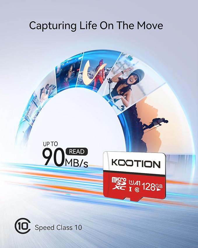 KOOTION 128GB Micro SD Card 5 Pack microSDXC UHS-I Memory Card - Image 2