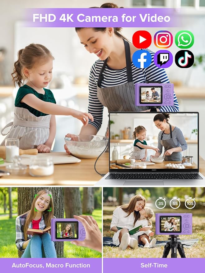 Digital Camera, Kids Camera1080P, Vlog Camera - Image 3